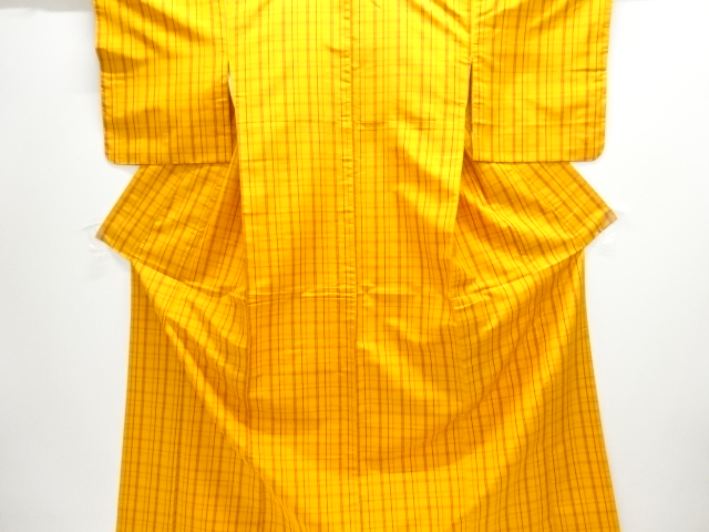 JAPANESE KIMONO / YONEZAWA TSUMUGI / WOVEN GRID